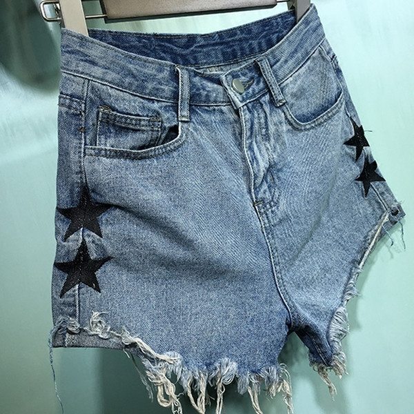 ХИТ Модерни дамски къси дънки с висока талия 