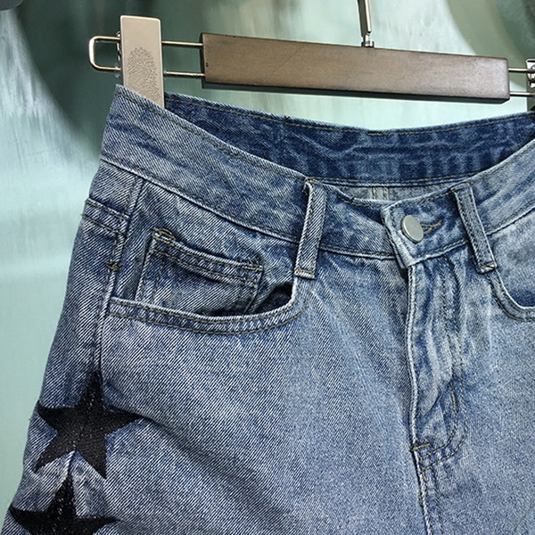 ХИТ Модерни дамски къси дънки с висока талия 