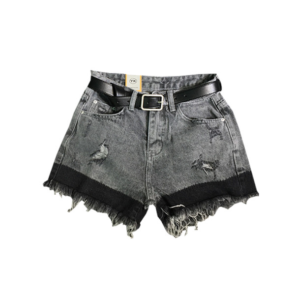Дамски къси дънки с  разкъсан ефект 
