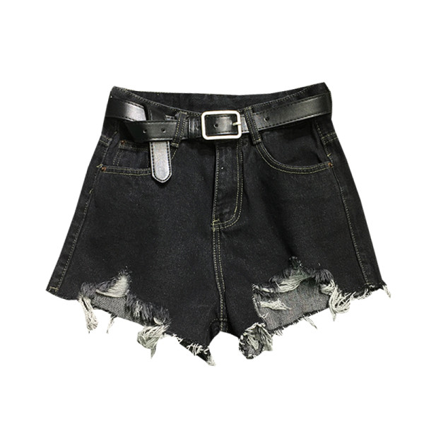 Модерни дамски къси  дънки с разкъсани мотиви 