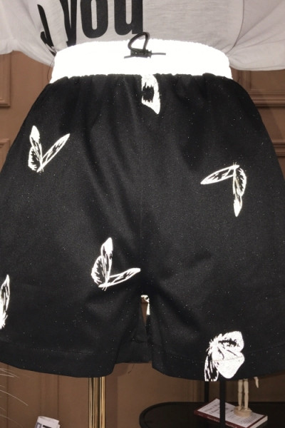 Актуални къси дамски панталони с висока талия и светлоотразителни елементи