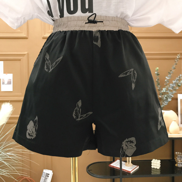 Актуални къси дамски панталони с висока талия и светлоотразителни елементи