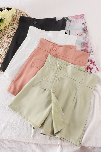 Асиметрична дамска пола-панталон с висока талия 