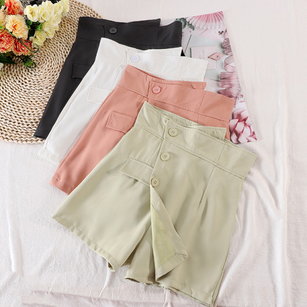 Асиметрична дамска пола-панталон с висока талия 