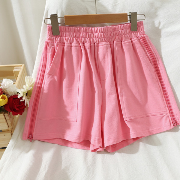 Ежедневни дамски къси панталони с еластична талия и цип