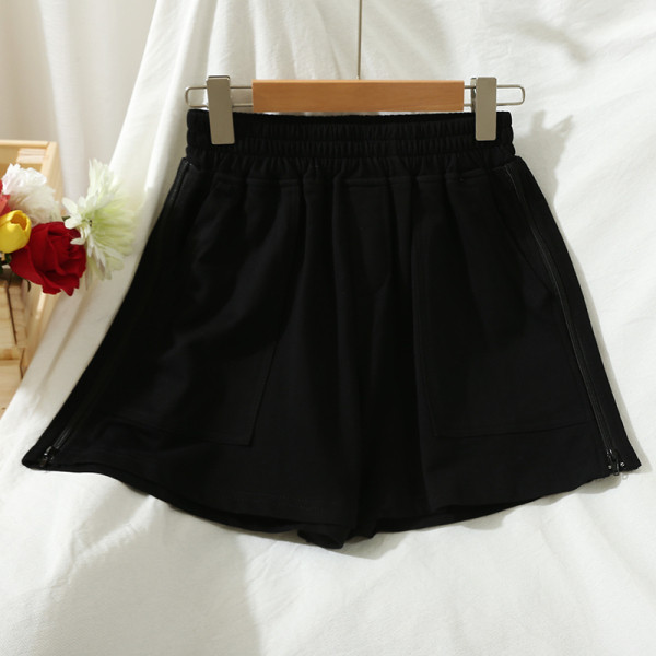 Ежедневни дамски къси панталони с еластична талия и цип