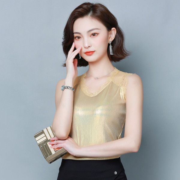 Uue mudeli naiste topp pits- ja spits-kaelusega