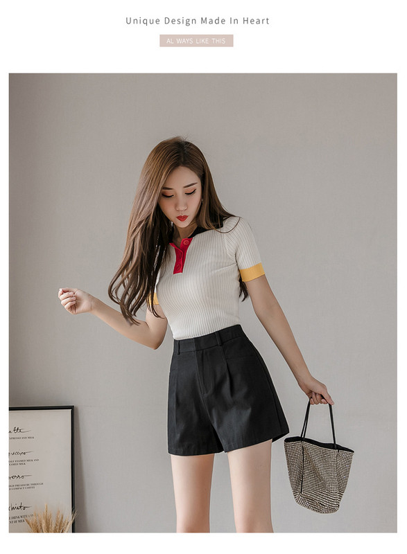 Sieviešu ikdienas šorti ar augstu vidukli