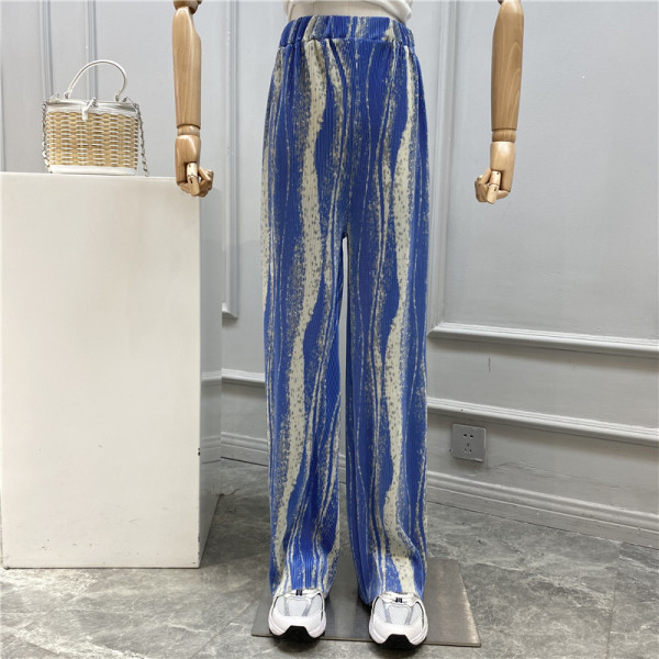 Pantaloni casual dama model lat cu talie inalta