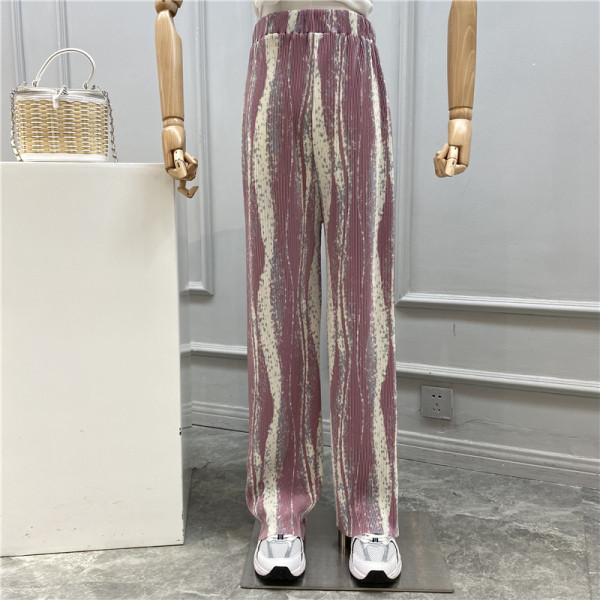 Pantaloni casual dama model lat cu talie inalta