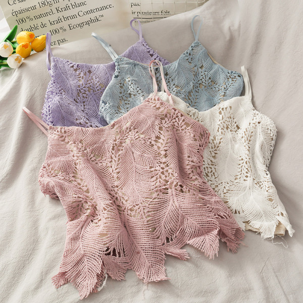 Maieu retro dama cu bretele subtiri si dantela