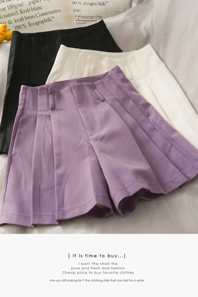 Redős női rövidnadrág magas derékkal