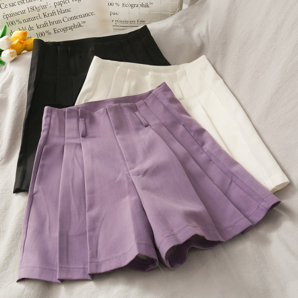 Redős női rövidnadrág magas derékkal