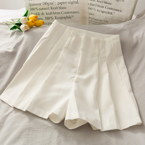 Redős női rövidnadrág magas derékkal