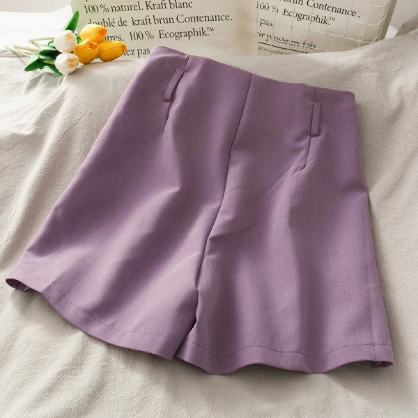 Redős női rövidnadrág magas derékkal