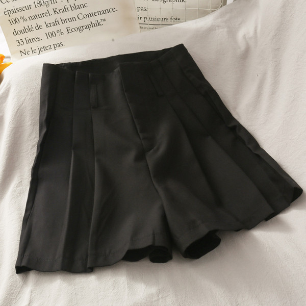 Redős női rövidnadrág magas derékkal