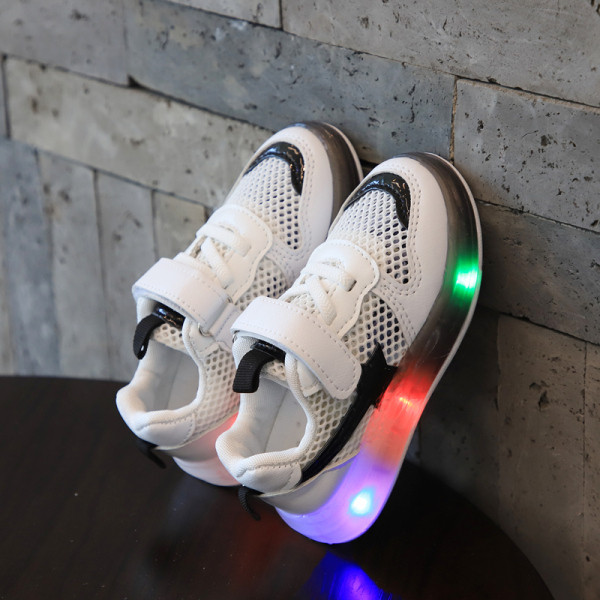 Tīkla bērnu kedas meitenēm ar mirdzošu zoli