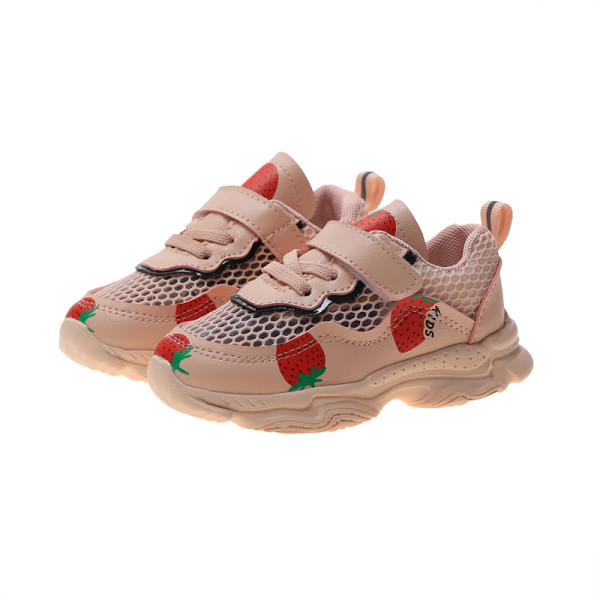 Tenisi casual copii pentru fete cu plasa si aplicatie