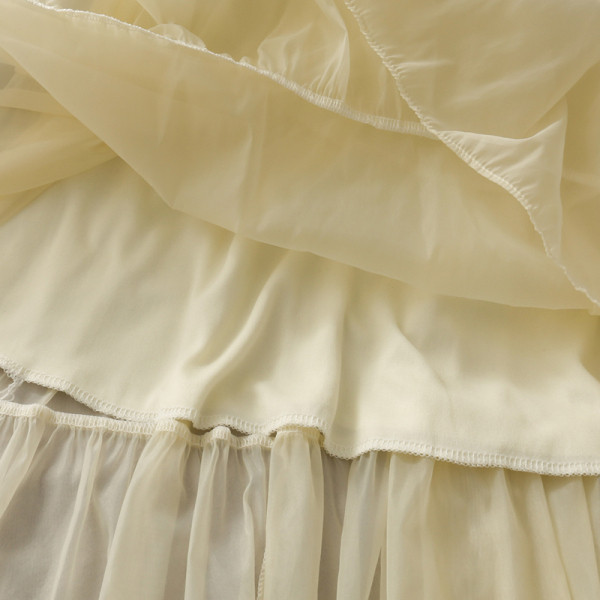 Fusta de dama lunga din sifon cu talie inalta