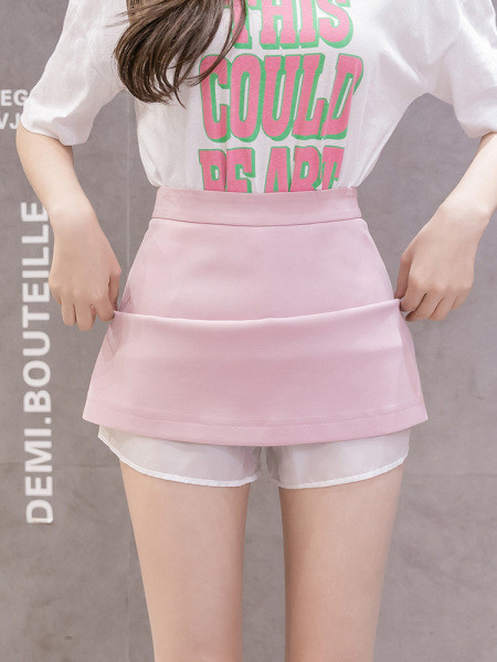 Kõrge vöökohaga vabaaja naiste seelik A-line