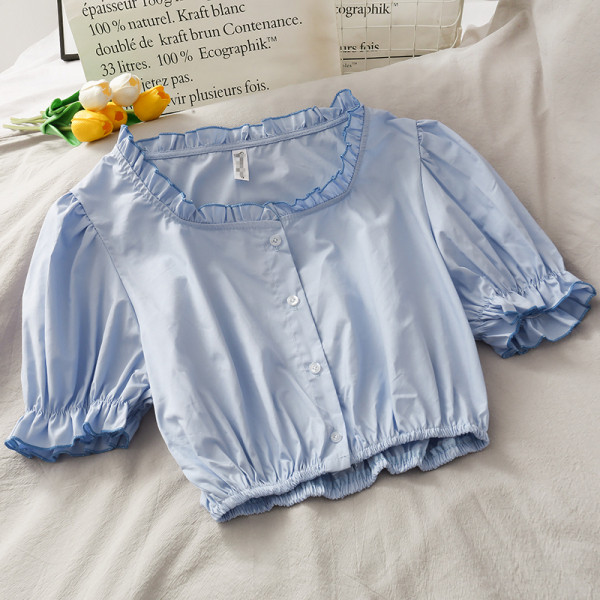 Tricou retro dama cu decolteu patrat si maneci 3/4