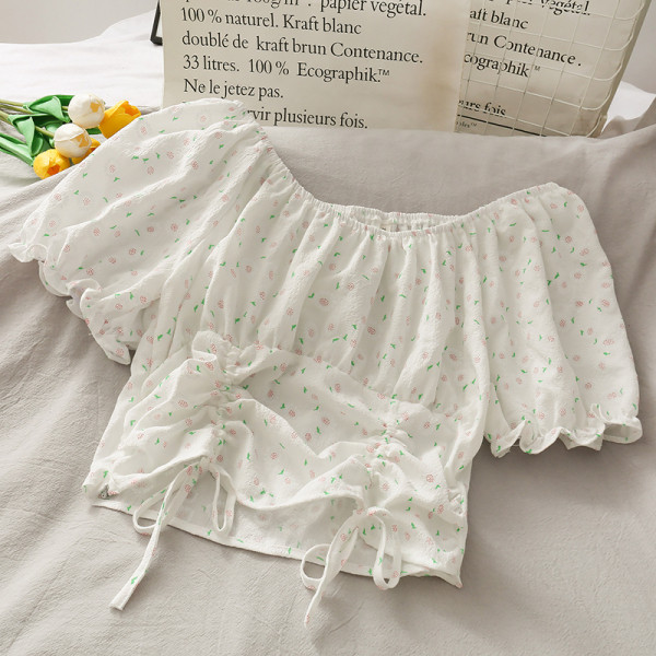 Bluză de damă modernă cu broderie și cravate