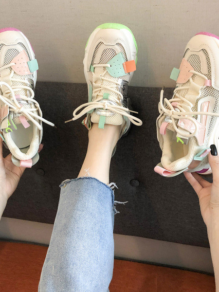 Adidasi casual dama, cu talpa aspra si plasa