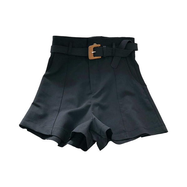 Нов модел дамски къси панталони с колан и висока талия