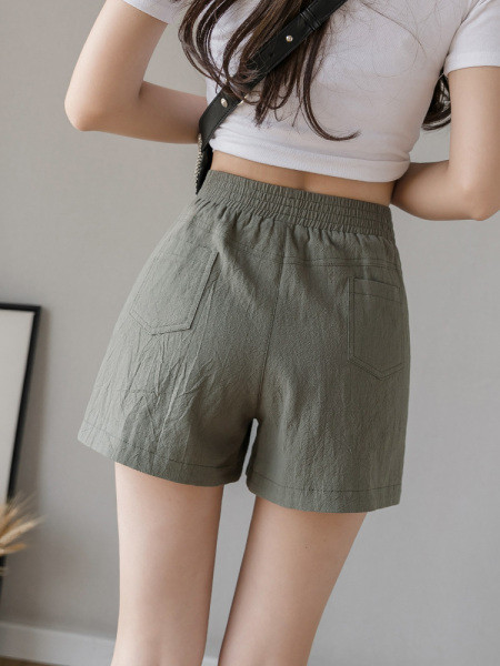 Pantaloni scurți casual dama cu talie elastica