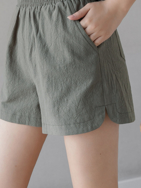 Pantaloni scurți casual dama cu talie elastica