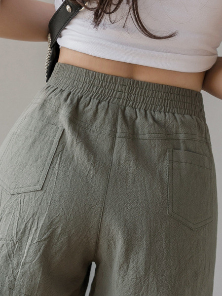 Pantaloni scurți casual dama cu talie elastica