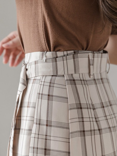 Fusta-pantalon de dama Kariana cu talie inalta si curea