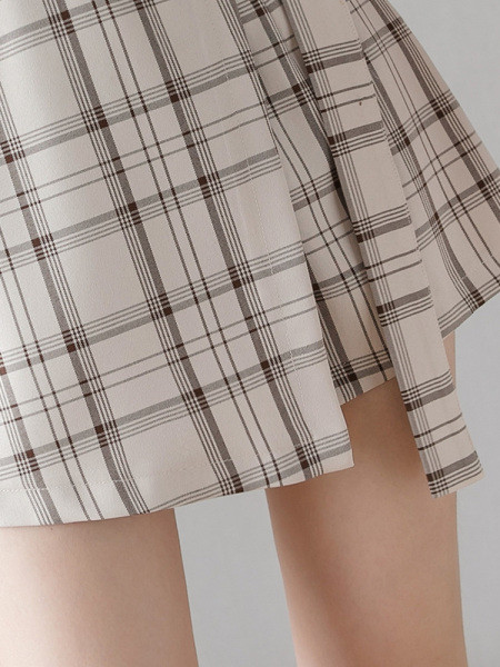 Fusta-pantalon de dama Kariana cu talie inalta si curea