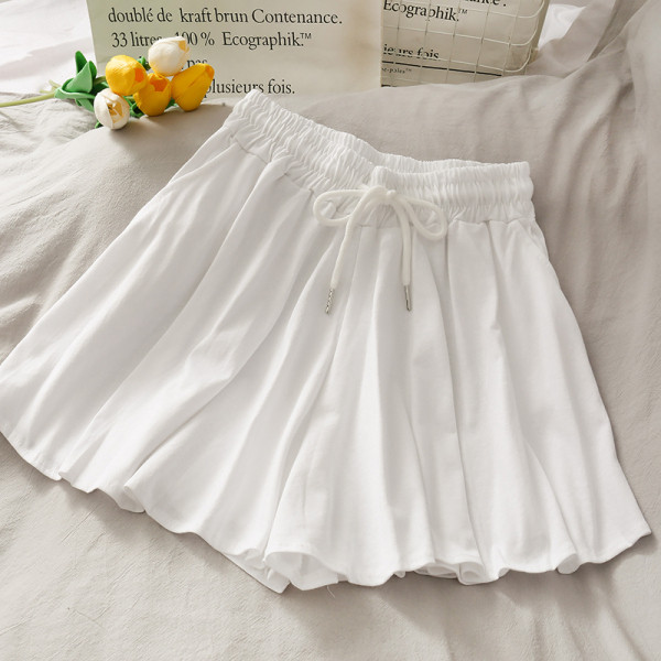 Fusta-pantaloni casual dama cu talie elastica inalta