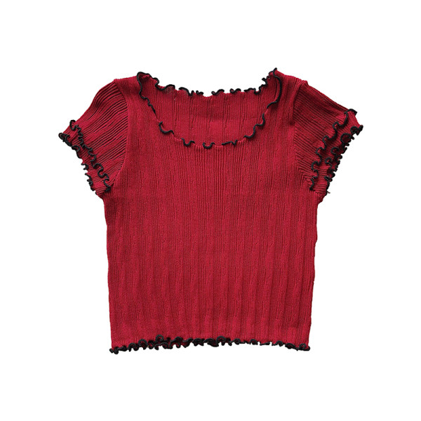 Tricou casual dama cu decolteu rotund si maneci scurte