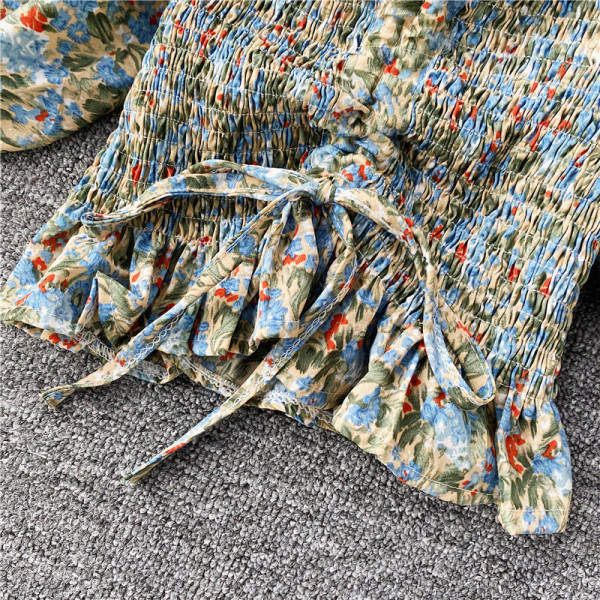 Bluza de dama elastica cu cravate si maneci late