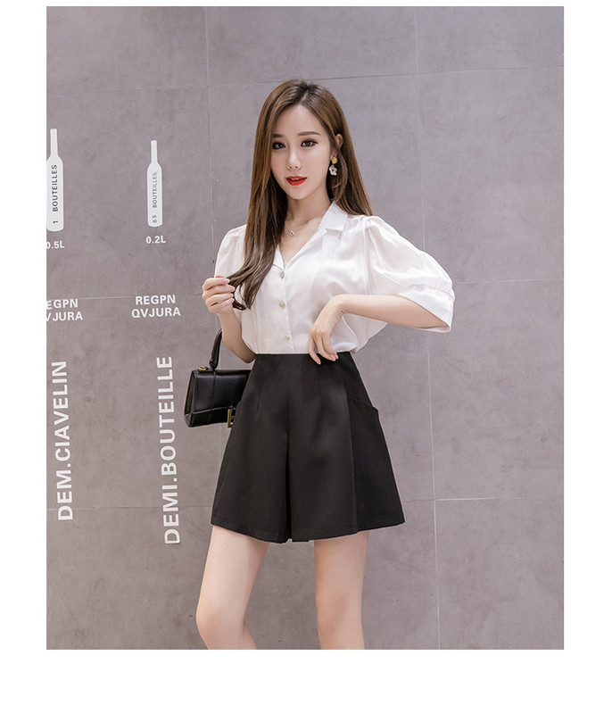 Stiilsed naiste lühikesed püksid kõrge vöökohaga A-joonega