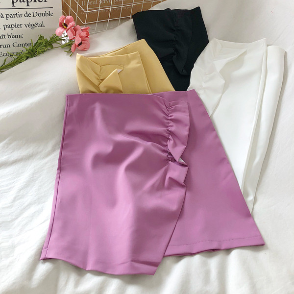 Fusta de dama eleganta cu bucle si linie A