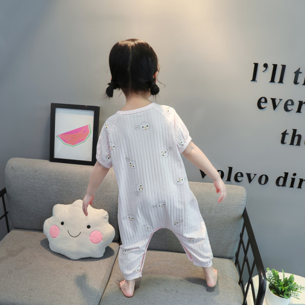 Pijamale pentru copii cu maneci scurte si decolteu rotund pentru fete