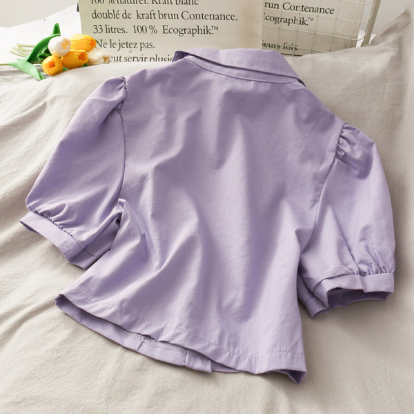 Moderns sieviešu krekls ar 3/4 piedurknēm un klasisku apkakli