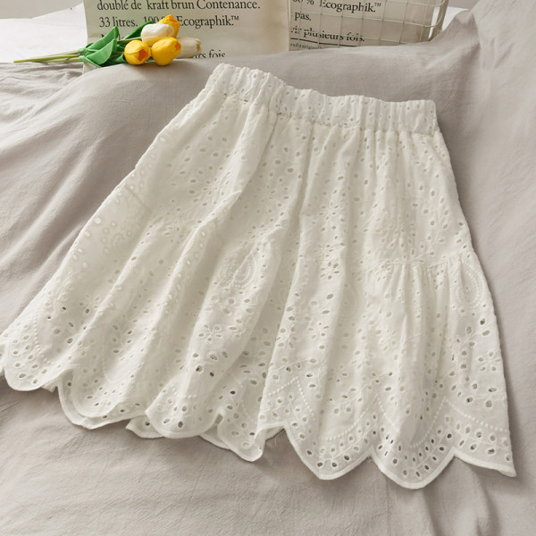 Kõrge elastse vöökohaga vabaaja naiste seelik