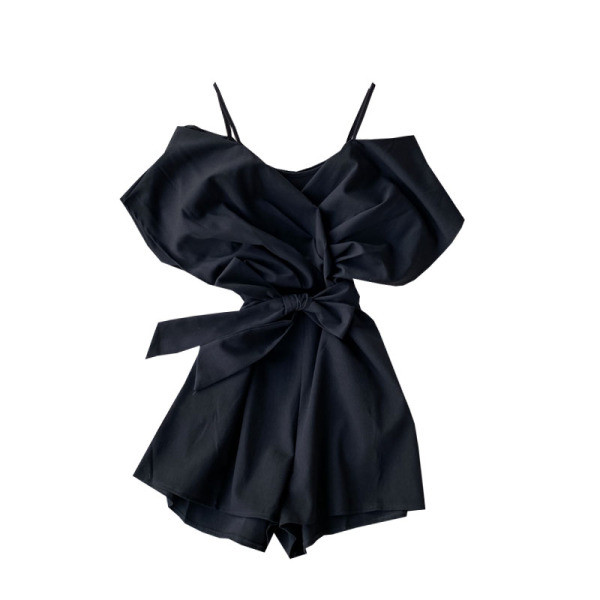 Moodne naiste lühike kombinesoon vöökohal