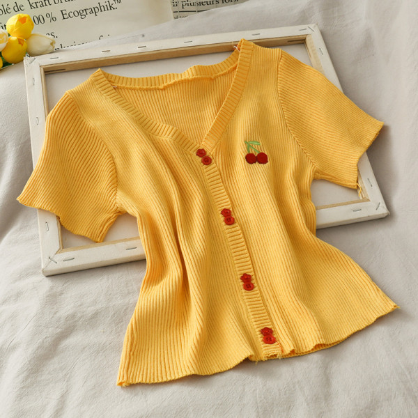 Női blúz kordbársony mezből, hímzéssel és gombokkal