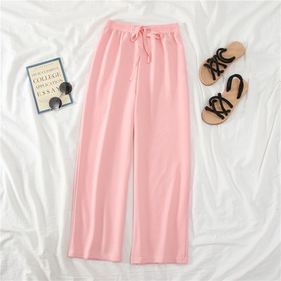 Női széles modellnadrág magas derékkal és megkötővel