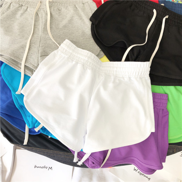 Pantaloni scurți casual cu talie elastică și cravate