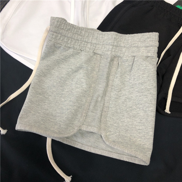 Pantaloni scurți casual cu talie elastică și cravate