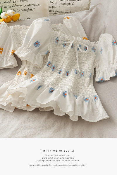 Moodne naiste pluus paela ja tikandiga