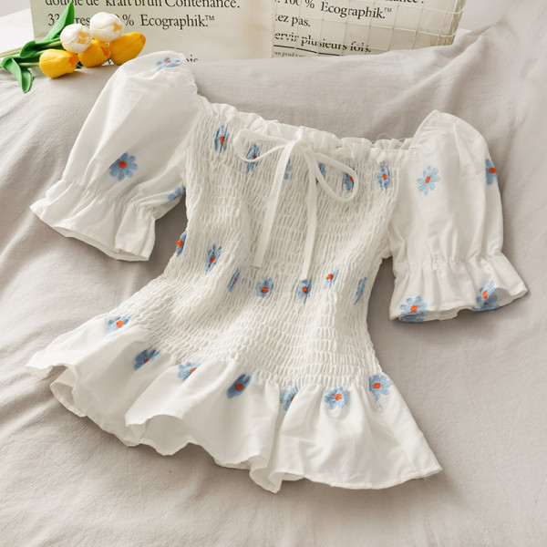 Moodne naiste pluus paela ja tikandiga