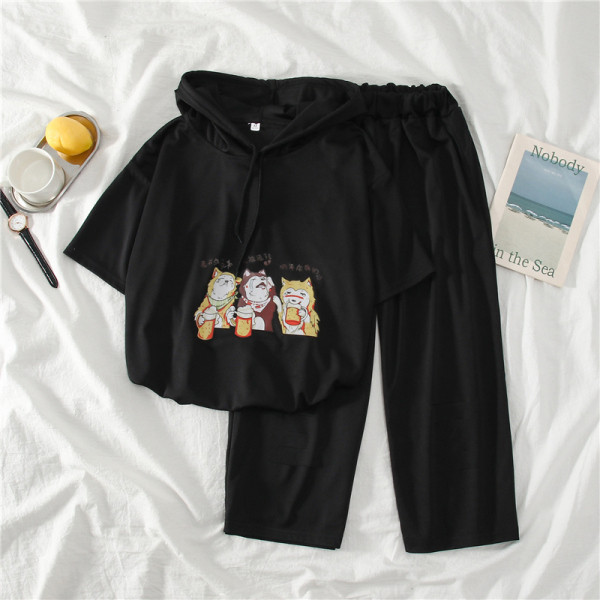 Naiste kaheosaline aplikatsiooni ja lipsudega komplekt