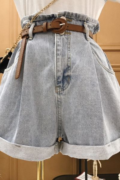 Blugi lati cu talie inalta